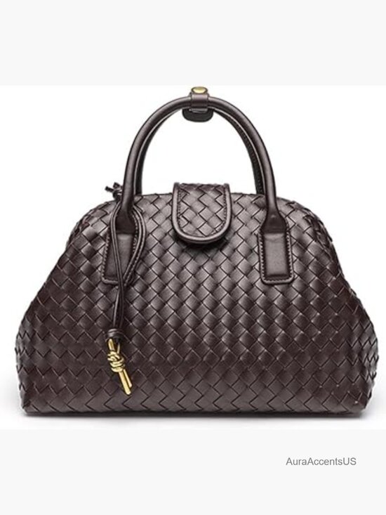 Amazon.com: BAGOK Woven Tote Bag for Women, Handwoven Vegan  Woven Tote Bag Handwoven Crossbody Shoulder Satchel Faux Leather Clutch